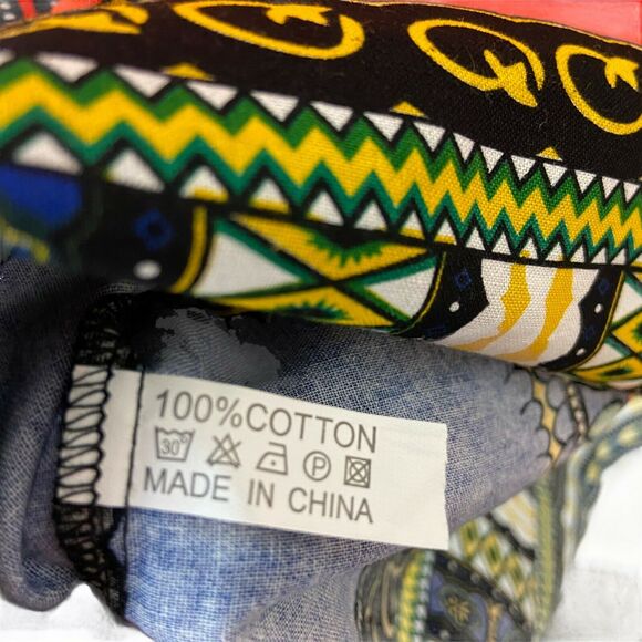 Dashiki T Shirt Izzy & Liv Men's Multicolor Short Sleeve African Traditional OS - Picture 6 of 13